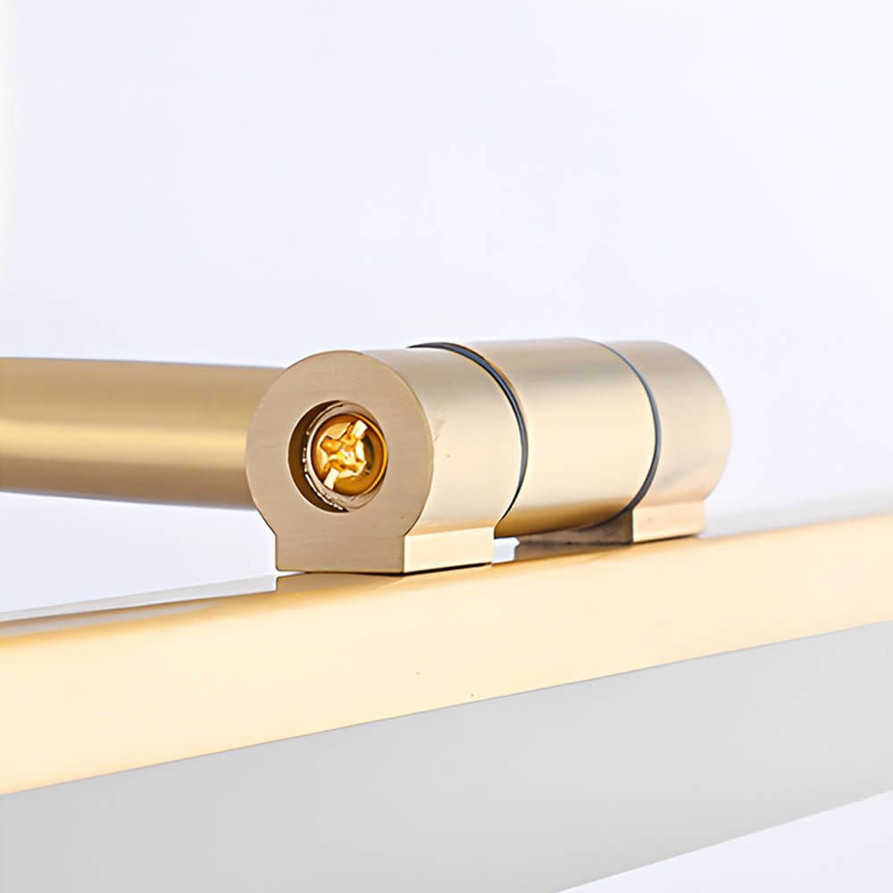 goldblack finish adjustable led vanity mirror light for bathrooms with rotatable flat bar