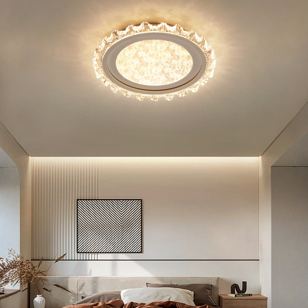 Ultra-Thin Round LED Flush-Mount Ceiling Light — Full Spectrum, Dimmable 3000K–6500K, RA97, UGR≤16