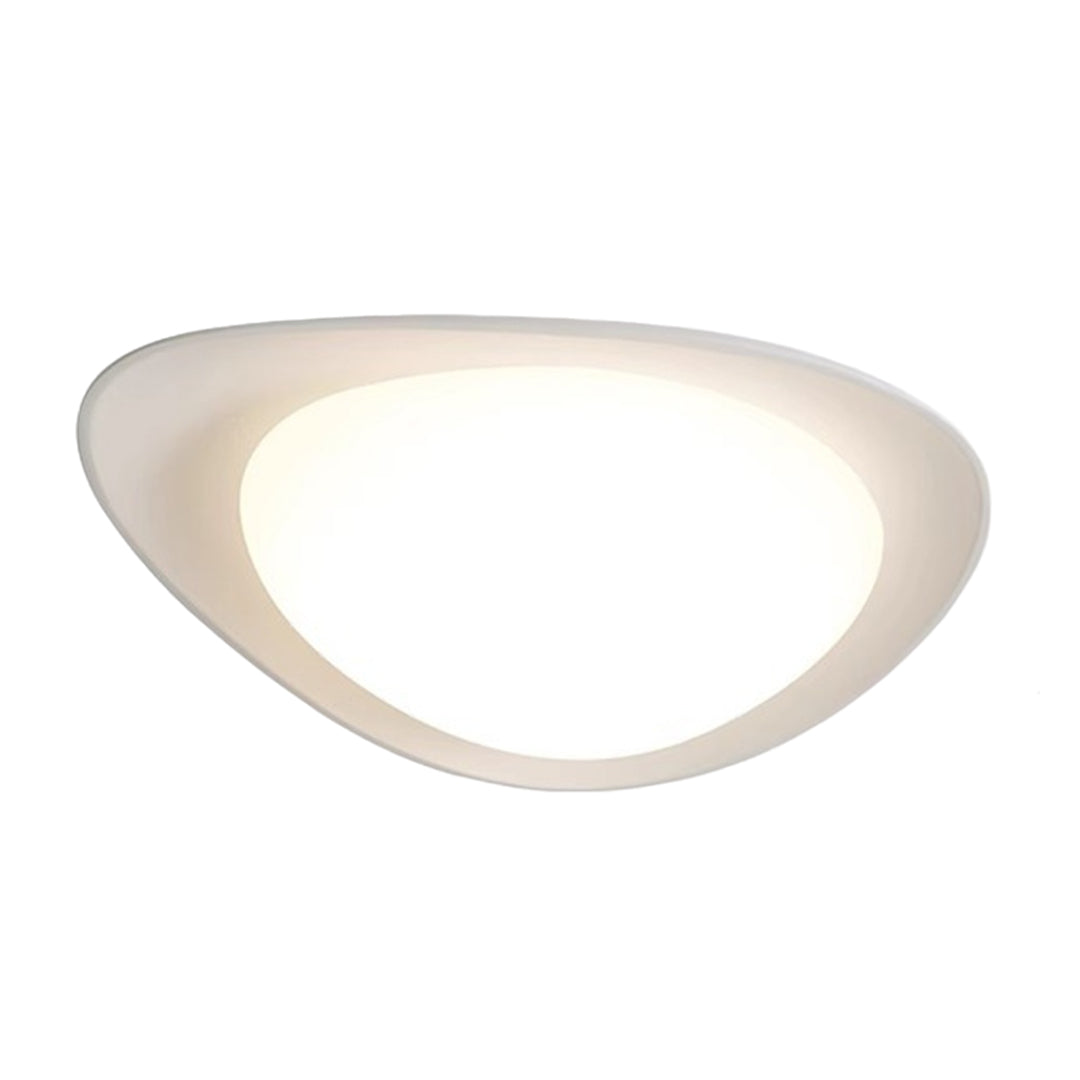 Pebble Flush-Mount Ceiling Light — Resin & PE, Full Spectrum LED, 3-Step Dimming, 18" / 24", 24W / 36W