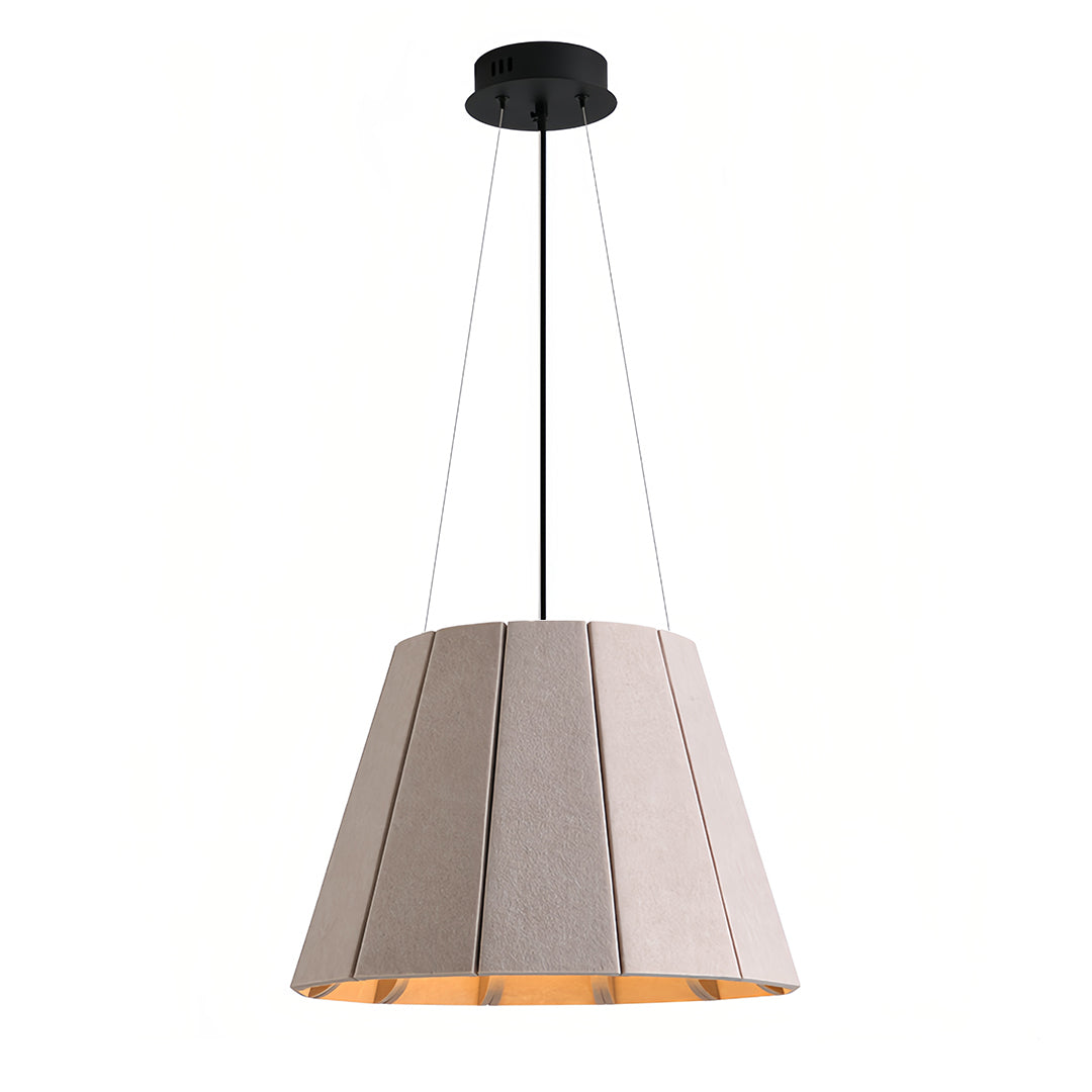 Pleated PET Felt Industrial Pendant — Iron, Sound-Absorbing, E27, 16" or 20.5", 5 Colors