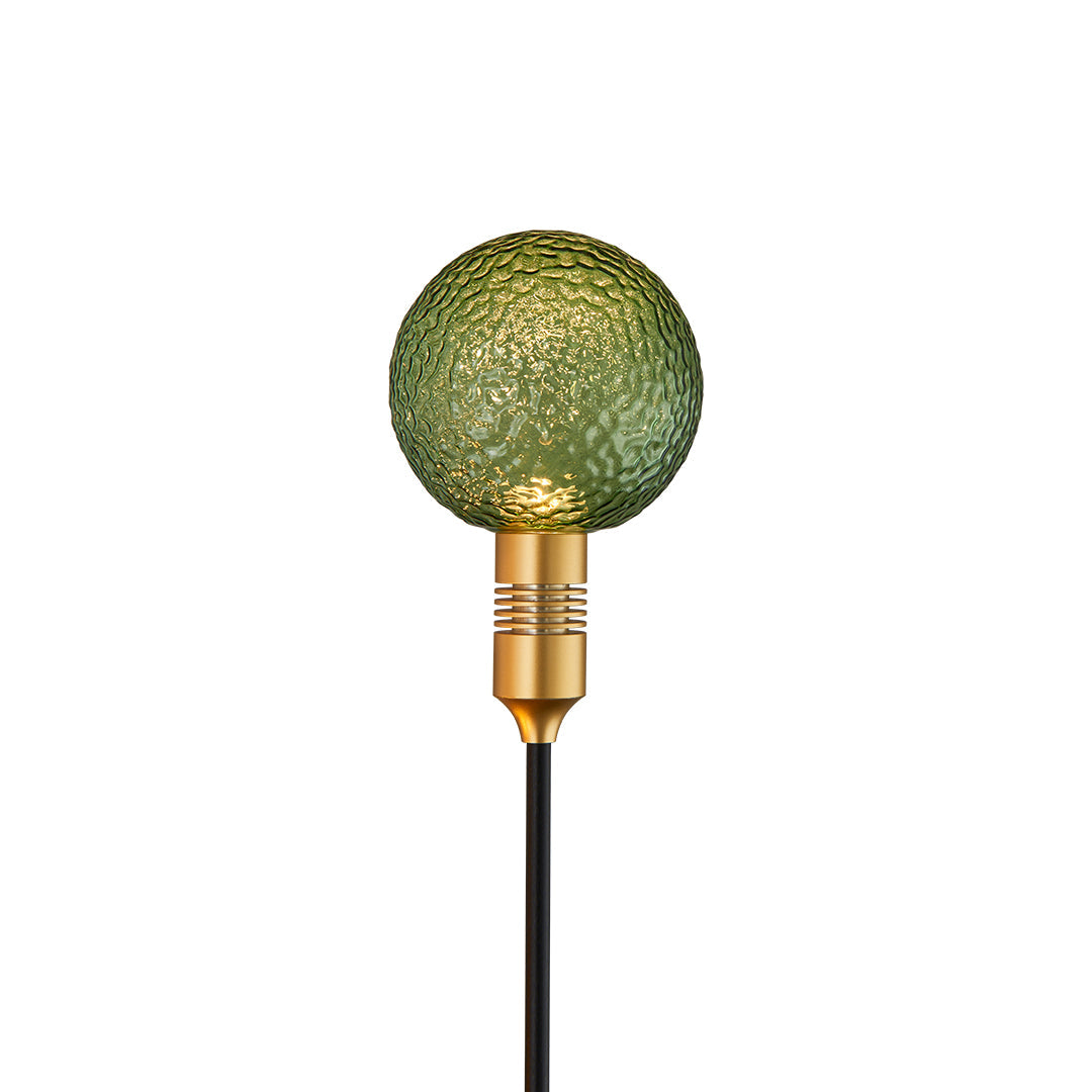 Reed-Shaped Glass Sphere Path Light — Aluminum, LED, IP65, 28"–55.5" Heights, Brown / Green / Clear