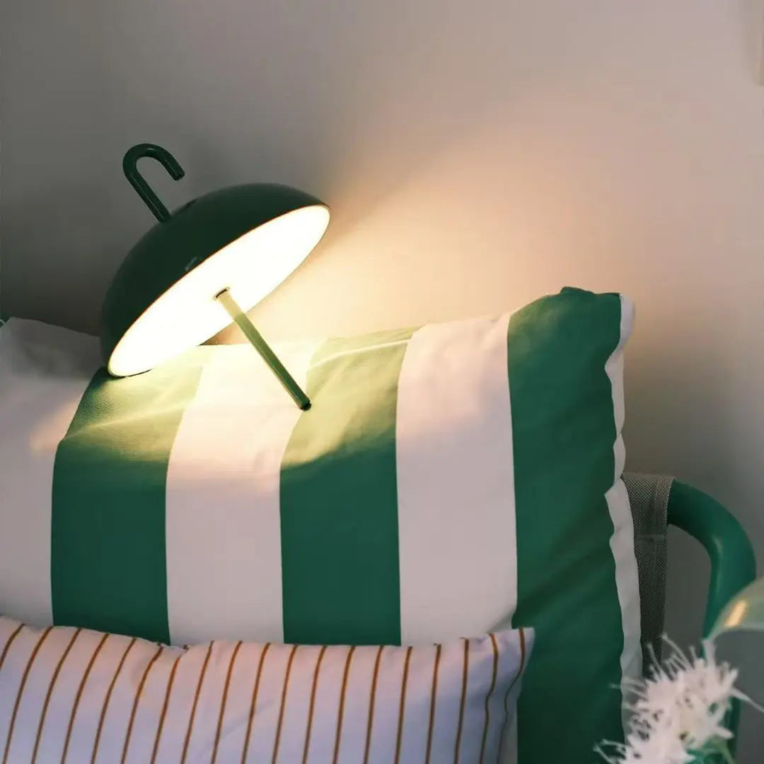 Portable USB Rechargeable Dimmable LED Touch Table Lamp with Umbrella Design Luxe