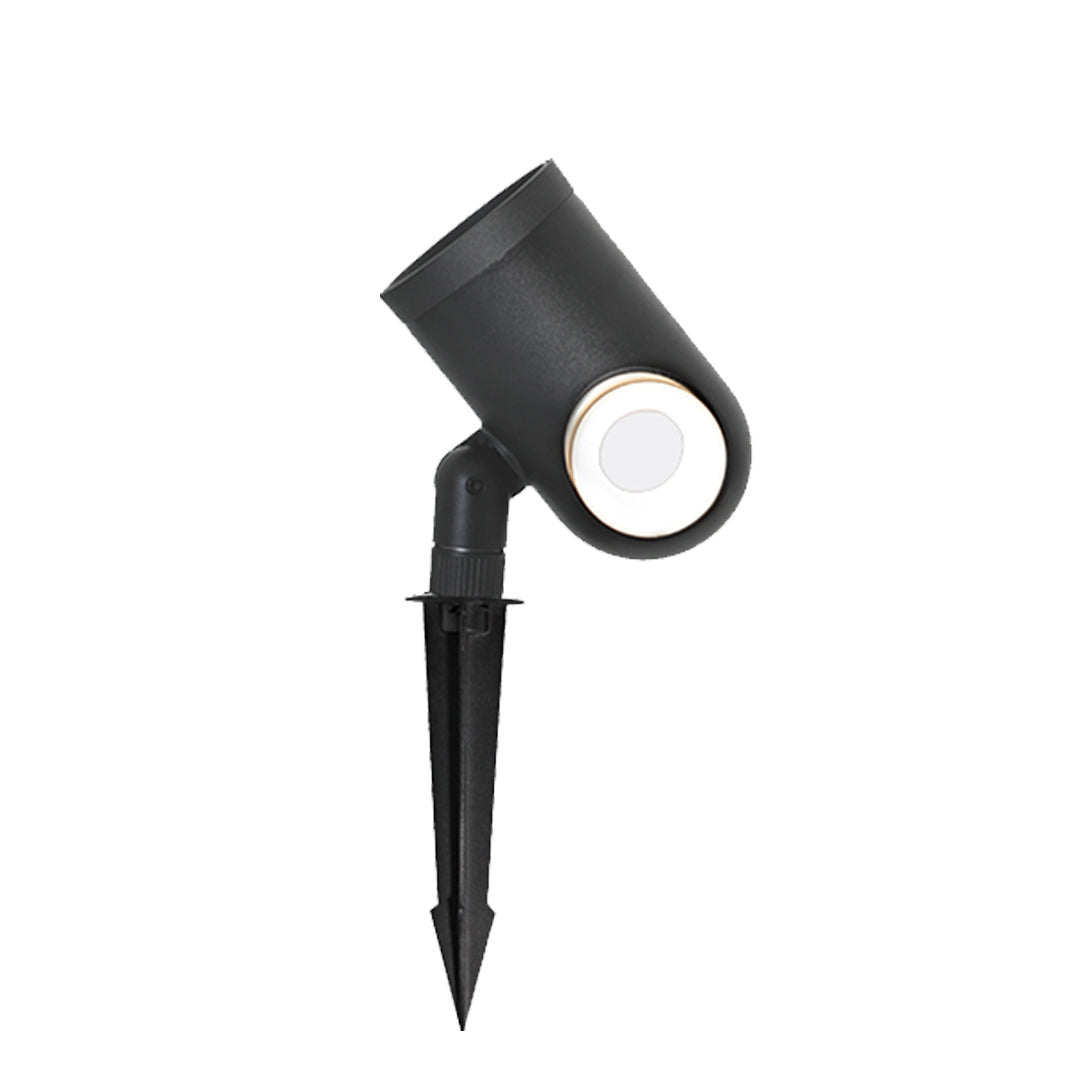 Outdoor Landscape Spotlight — Die-Cast Aluminum, 12W LED, IP65 Weatherproof, Base or Ground-Plug Mount