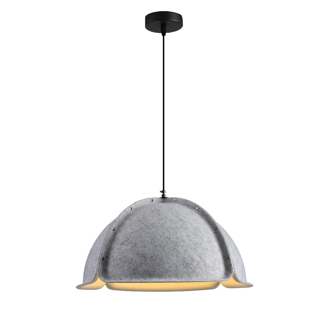 Hat-Shape PET Felt Pendant Light — Iron Frame, Adjustable Height, E27, 23.6" or 31.5"