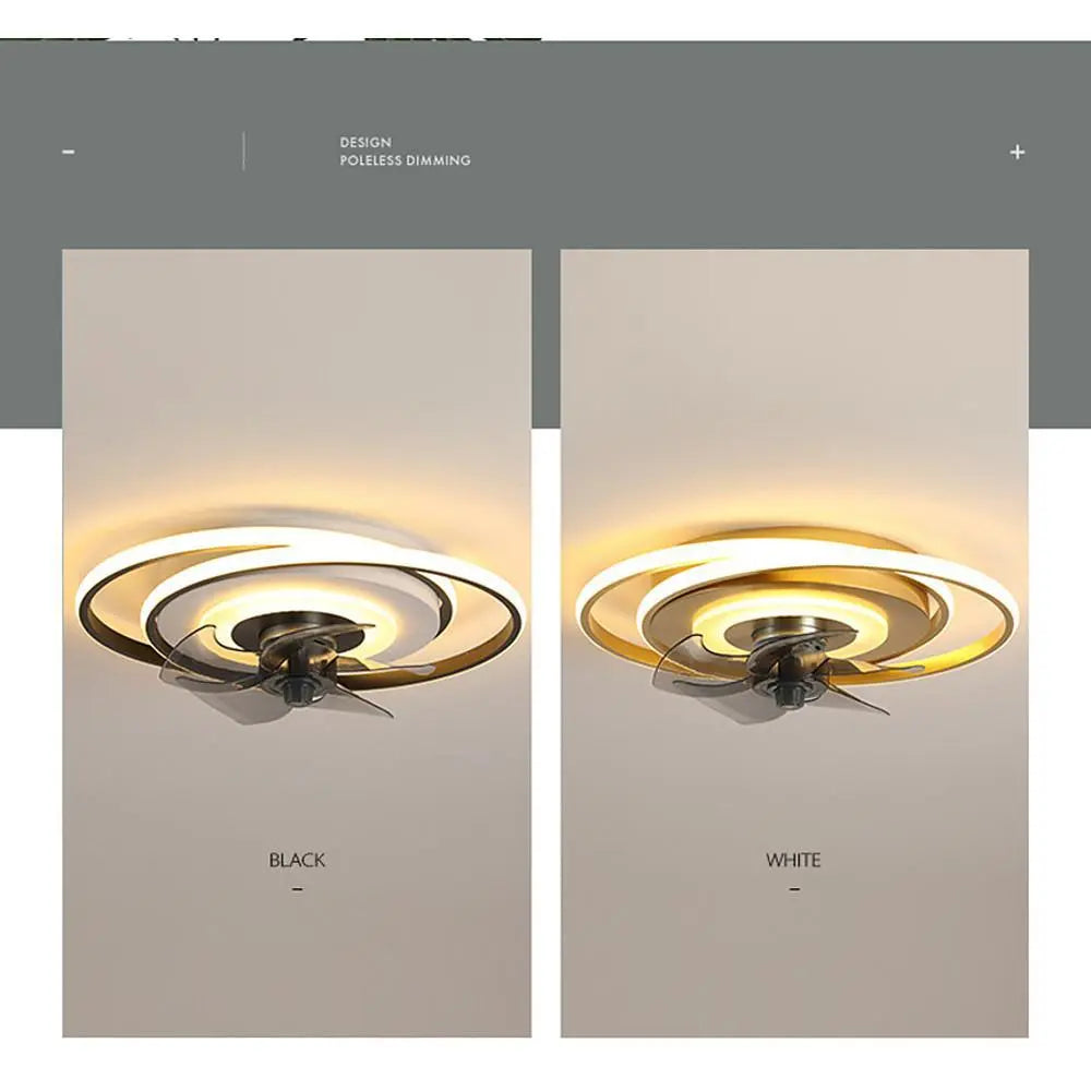 Modern Geometric Ceiling Fans Featuring LED Lighting Luxe