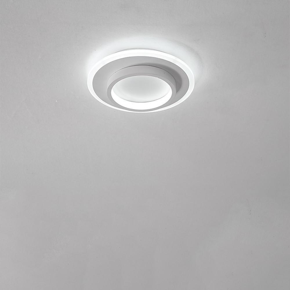 Three-Circle Layered Ring Flush-Mount Ceiling Light — Metal and Acrylic, LED, 20W, 3000K / 6500K