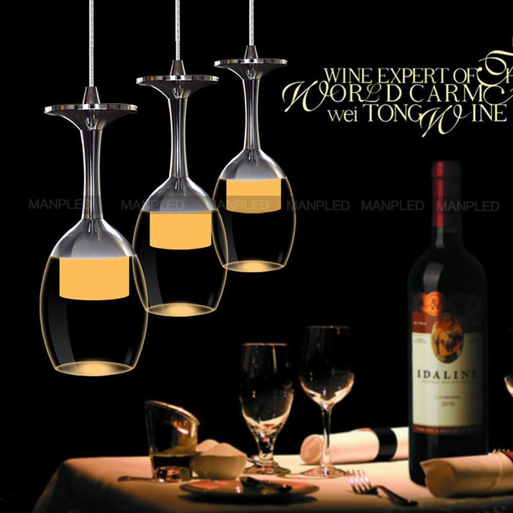 Modern 3-Light LED Mini Chandelier — Electroplated Aluminum, Transparent Plastic, 22" Wide, Adjustable Cord