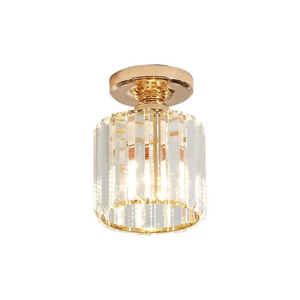 Modern Semi Flush Mount Ceiling Lights with Crystal Foyer Design