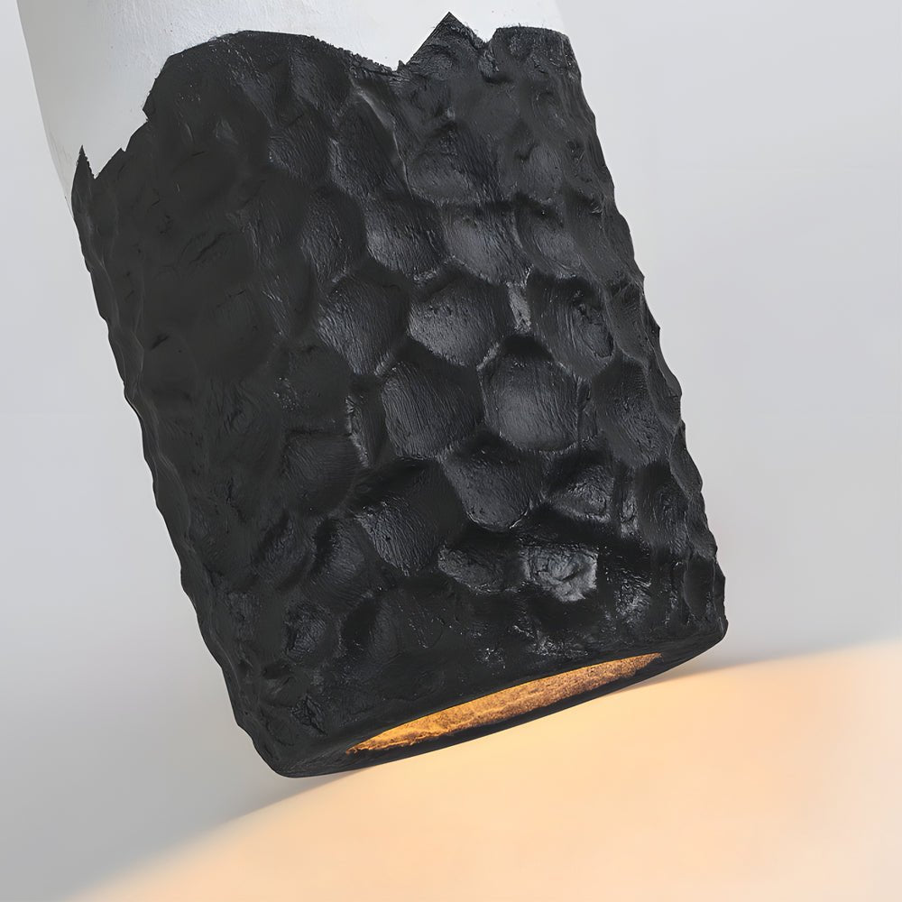 Wabi-Sabi Hand-Sculpted Pendant Light — HDPE, E27, 7.9" Diameter, Hardwired