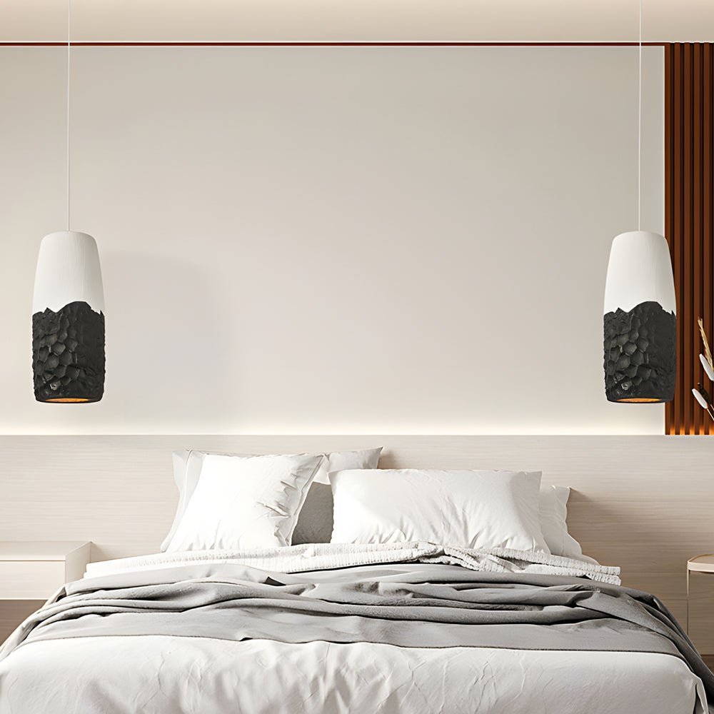 Wabi-Sabi Hand-Sculpted Pendant Light — HDPE, E27, 7.9" Diameter, Hardwired