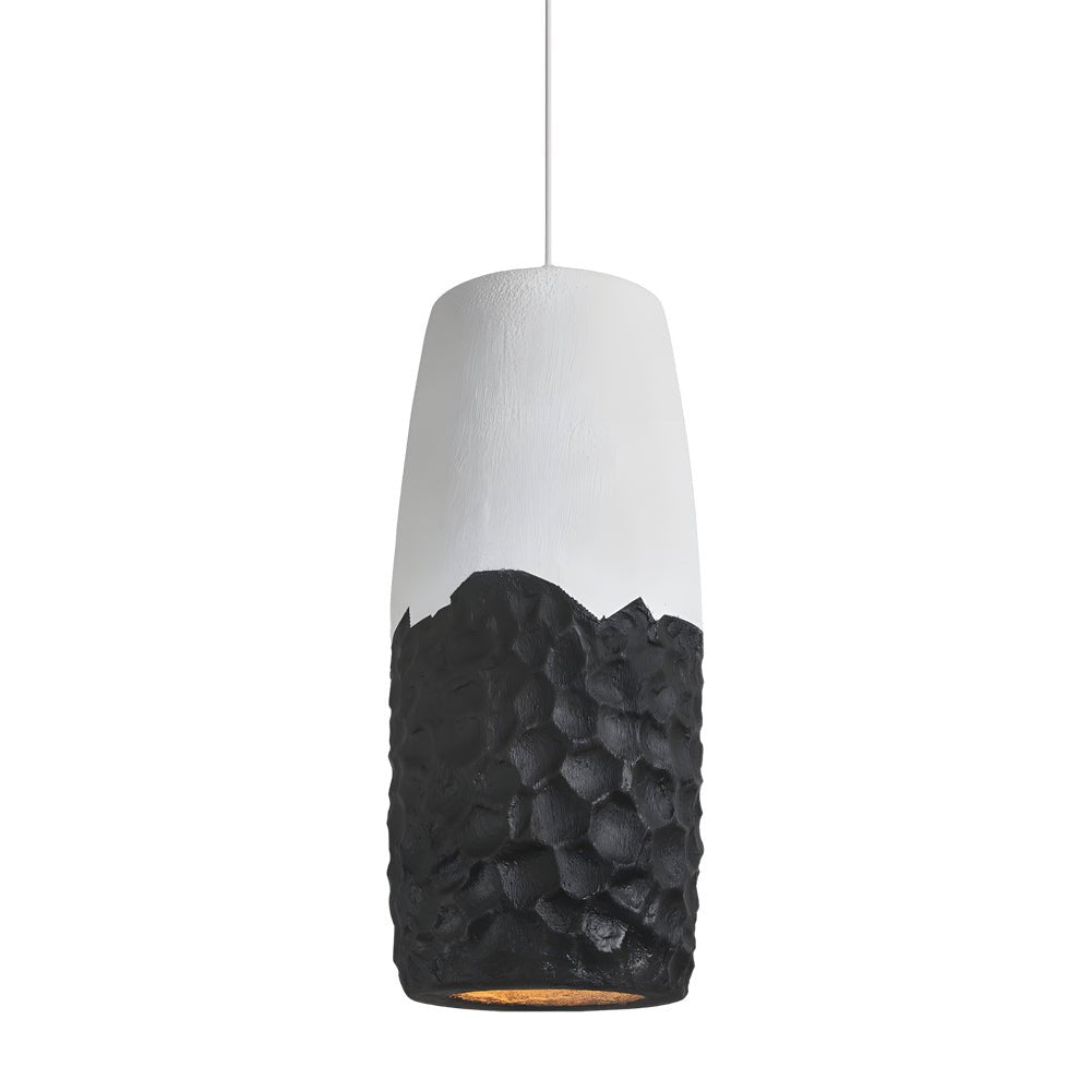 Wabi-Sabi Hand-Sculpted Pendant Light — HDPE, E27, 7.9" Diameter, Hardwired
