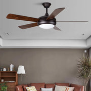 Retro Wood Ceiling Fan with 3 Hanging Blades, Mute Operation, Energy Saving, and Integrated Lights Luxe