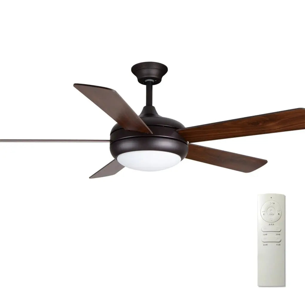 Retro Wood Ceiling Fan with 3 Hanging Blades, Mute Operation, Energy Saving, and Integrated Lights Luxe