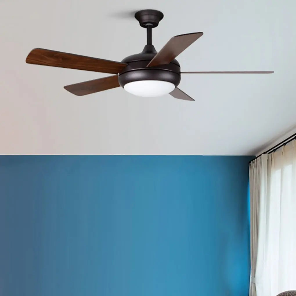 Retro Wood Ceiling Fan with 3 Hanging Blades, Mute Operation, Energy Saving, and Integrated Lights Luxe