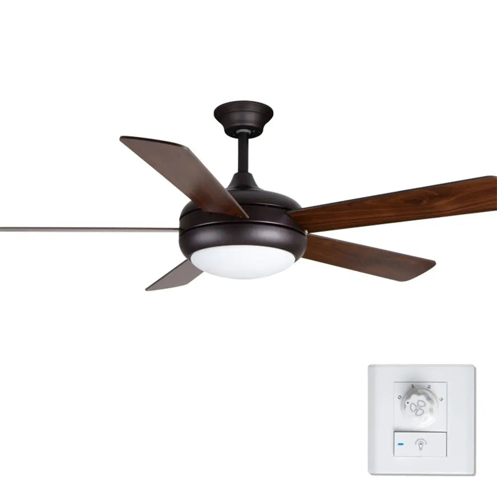 Retro Wood Ceiling Fan with 3 Hanging Blades, Mute Operation, Energy Saving, and Integrated Lights Luxe