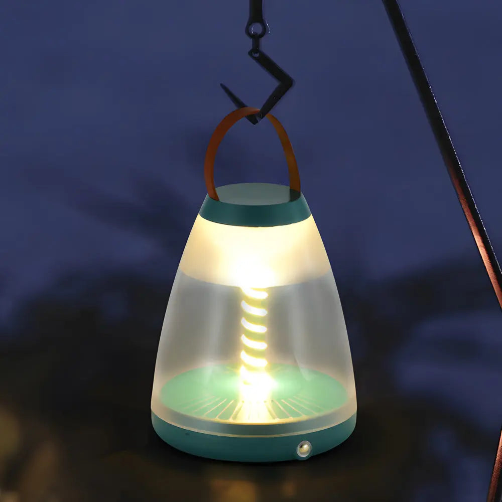Spiral LED Portable Outdoor Table Lamp - Battery Powered and Easy to Carry Luxe