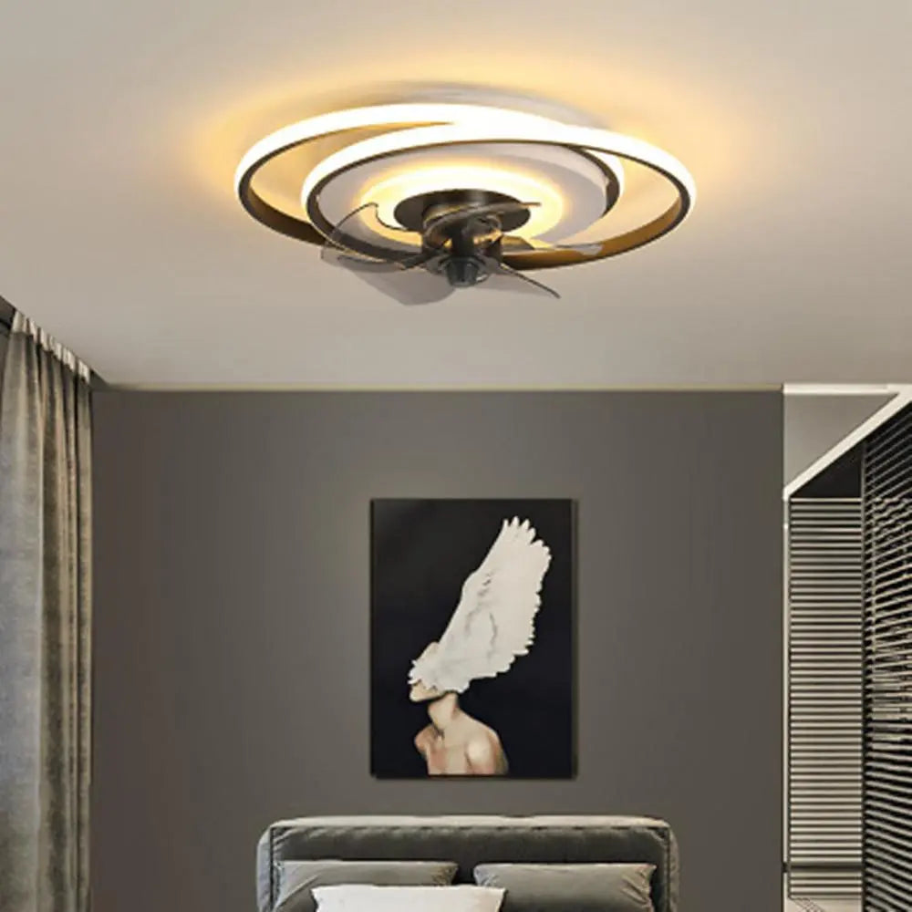 Modern Geometric Ceiling Fans Featuring LED Lighting Luxe