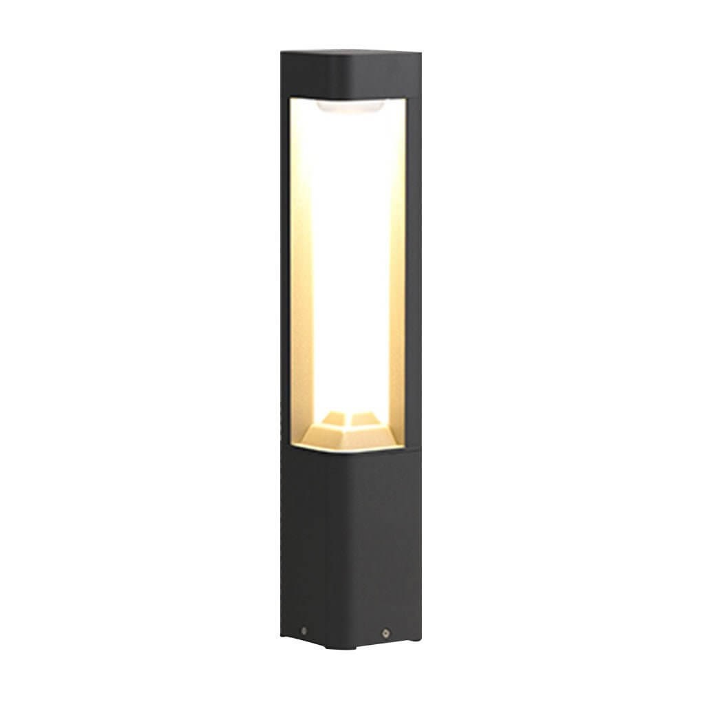 heart design triple side emitting solar led garden bollard lights weatherproof