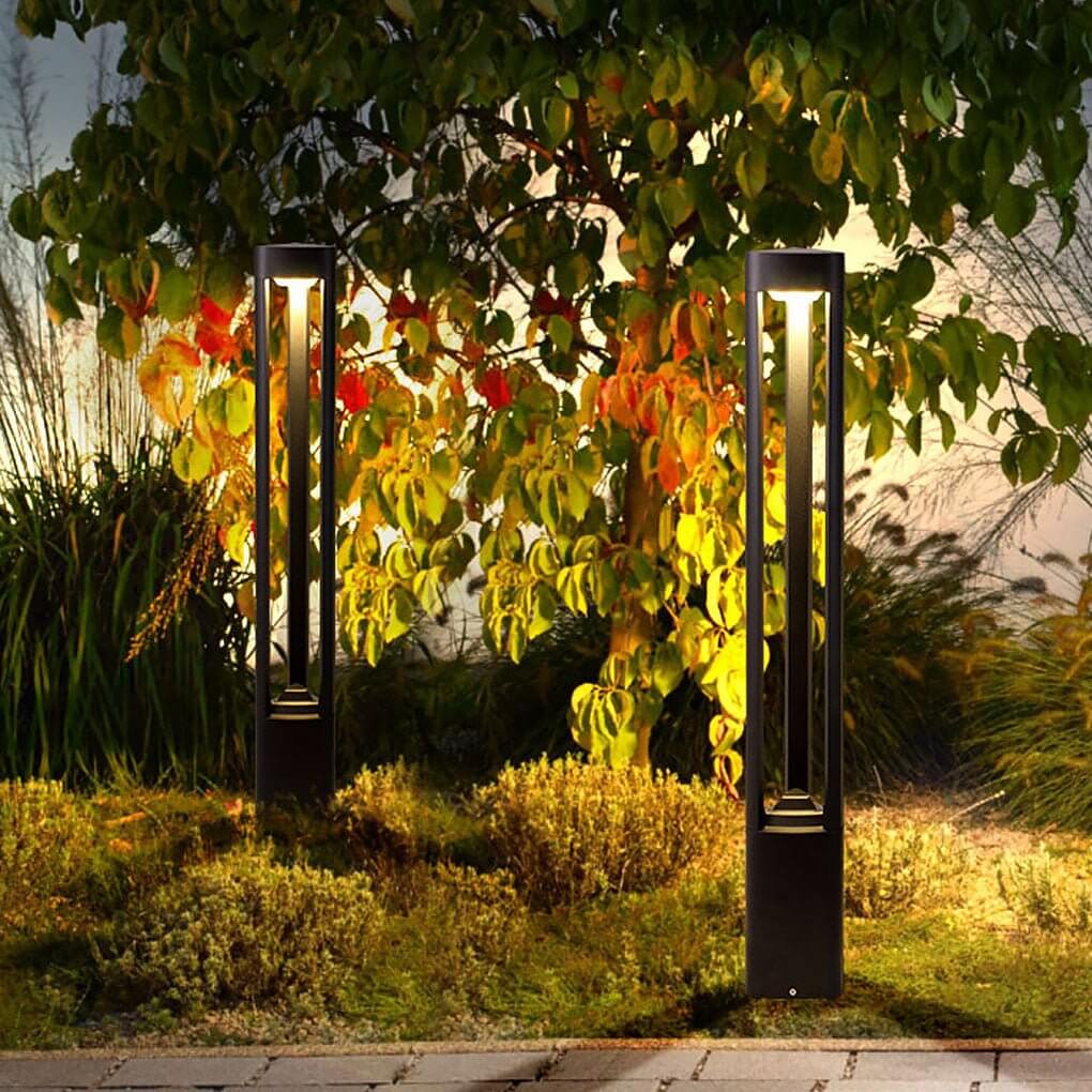 heart design triple side emitting solar led garden bollard lights weatherproof