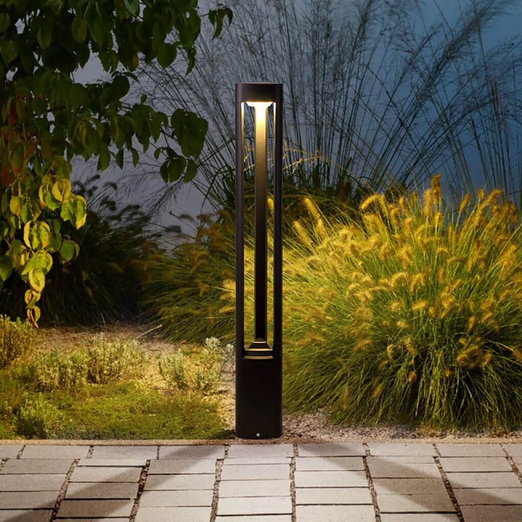 heart design triple side emitting solar led garden bollard lights weatherproof