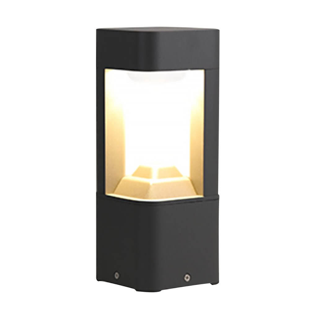 heart design triple side emitting solar led garden bollard lights weatherproof