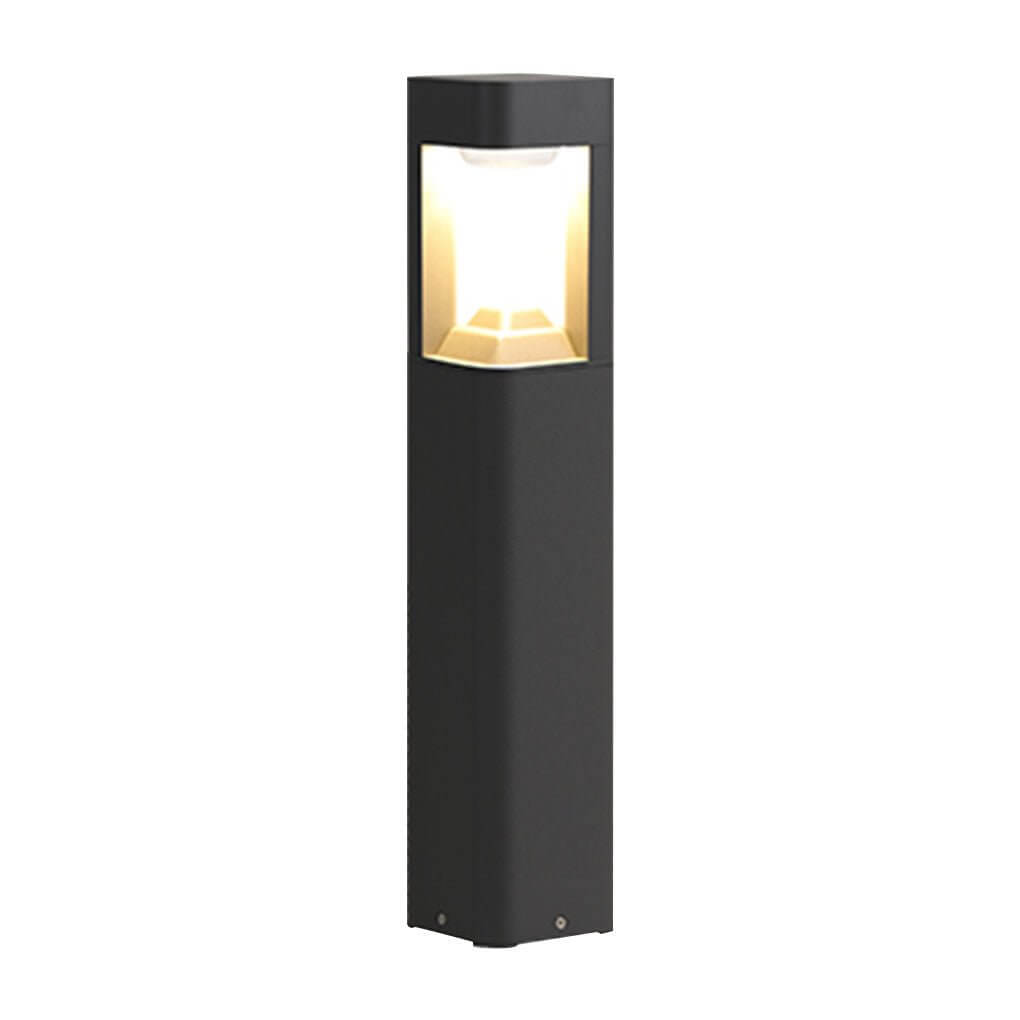heart design triple side emitting solar led garden bollard lights weatherproof