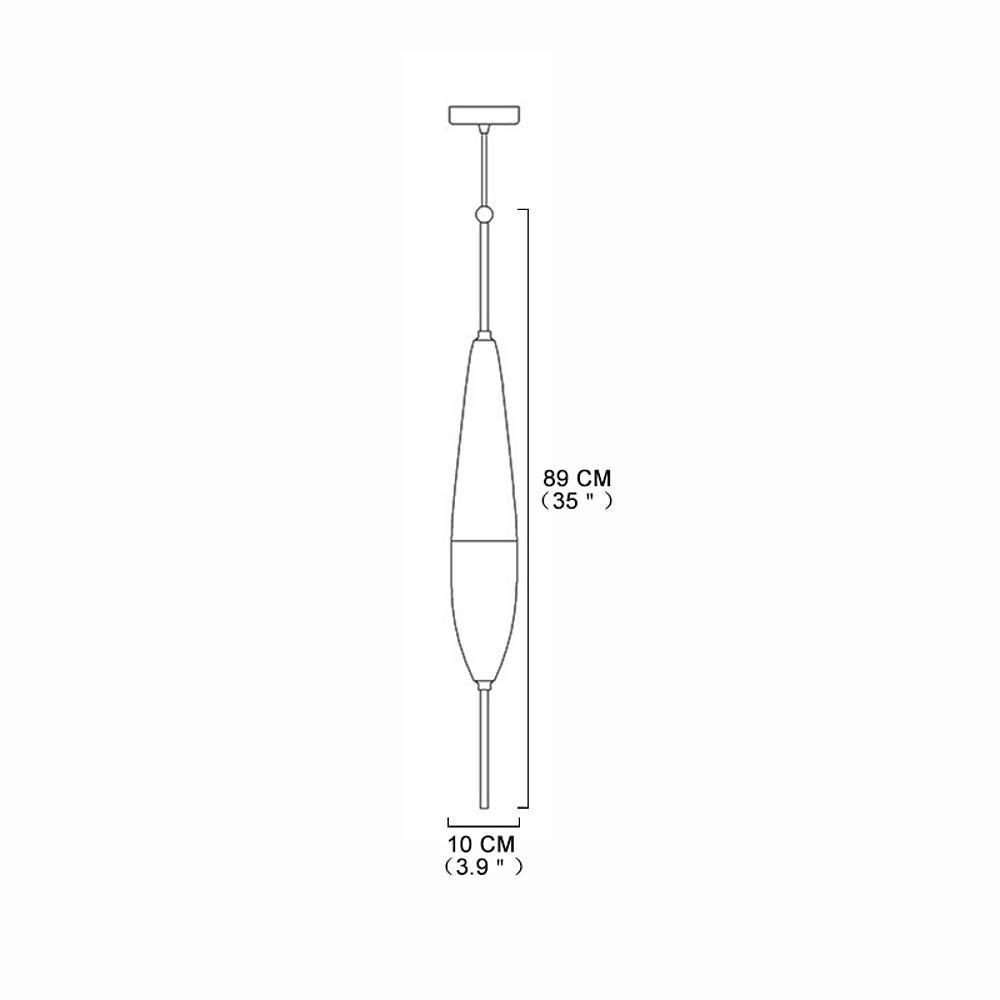 Gradient Blue Glass Mini Pendant — Modern Industrial, 1-Light, 4" Shade, 59" Adjustable Cord