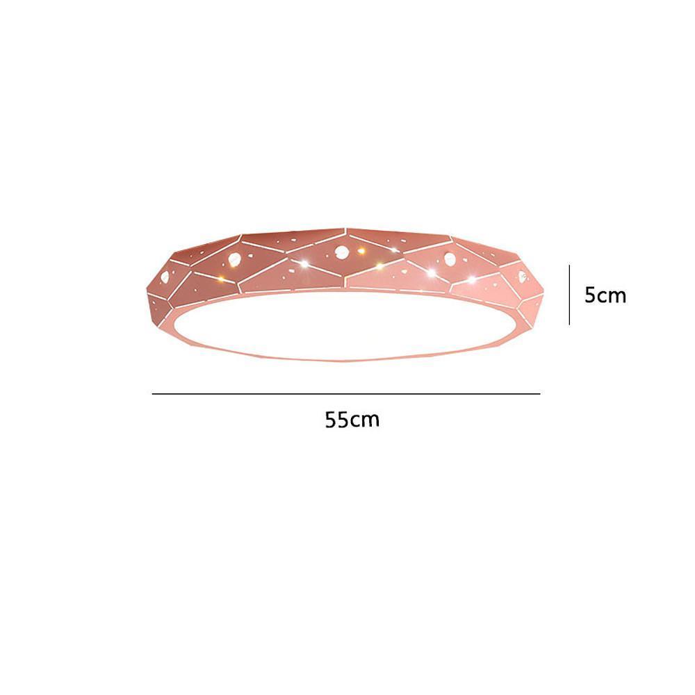 Circular Drum Flush-Mount LED Ceiling Light — Acrylic, Dimmable, Remote Control, 3000K/6500K, 18" or 22"