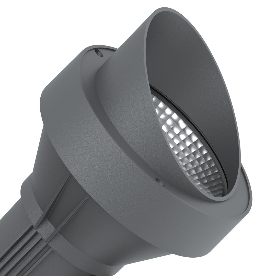 Minimalist LED Ground Stake Spotlight — Aluminum, 12W CREE LED, 3000K, IP65 Weatherproof