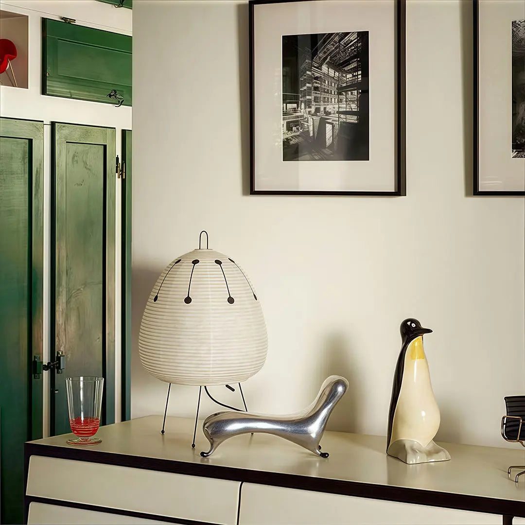 Minimalist Wabi-Sabi Design Rice Paper Table Lamps Luxe