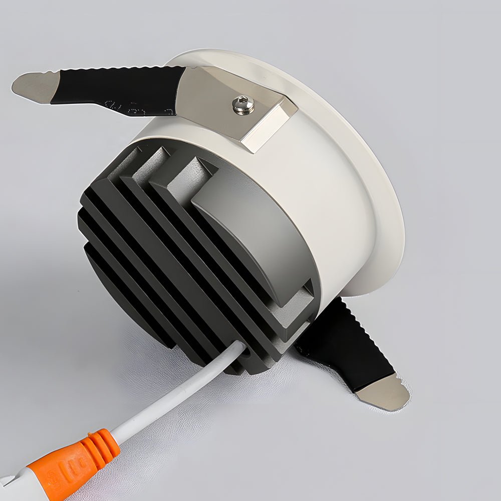 Honeycomb Lens LED Recessed Downlight — Aluminum, Matte White, 7W/9W, 24° Beam, 3000K/4000K
