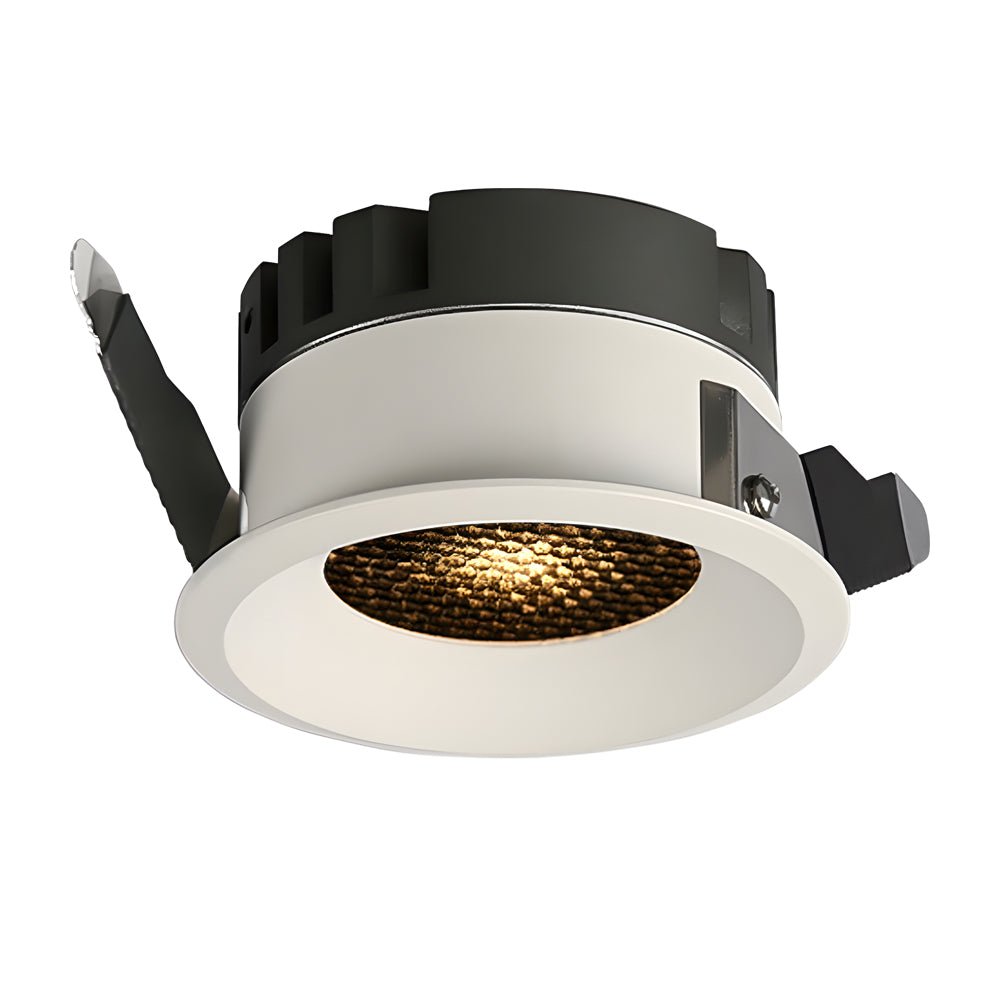 Honeycomb Lens LED Recessed Downlight — Aluminum, Matte White, 7W/9W, 24° Beam, 3000K/4000K