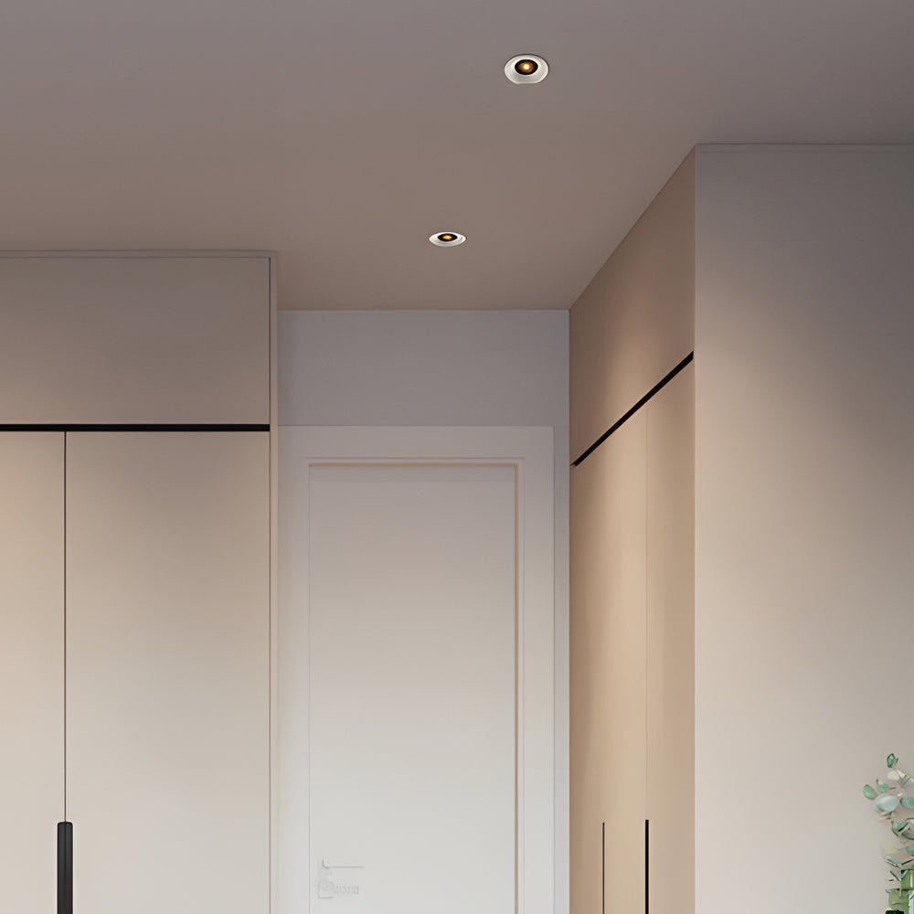 Honeycomb Lens LED Recessed Downlight — Aluminum, Matte White, 7W/9W, 24° Beam, 3000K/4000K
