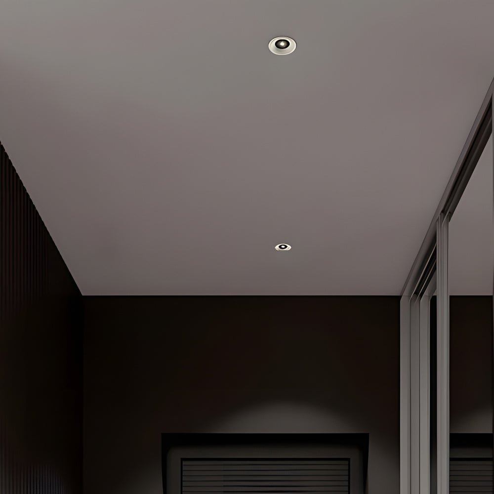 Honeycomb Lens LED Recessed Downlight — Aluminum, Matte White, 7W/9W, 24° Beam, 3000K/4000K