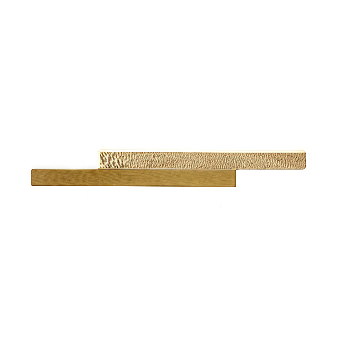 Minimalist Linear LED Wall Sconce — Gold Iron, White Acrylic, 3 Sizes, Dimmable