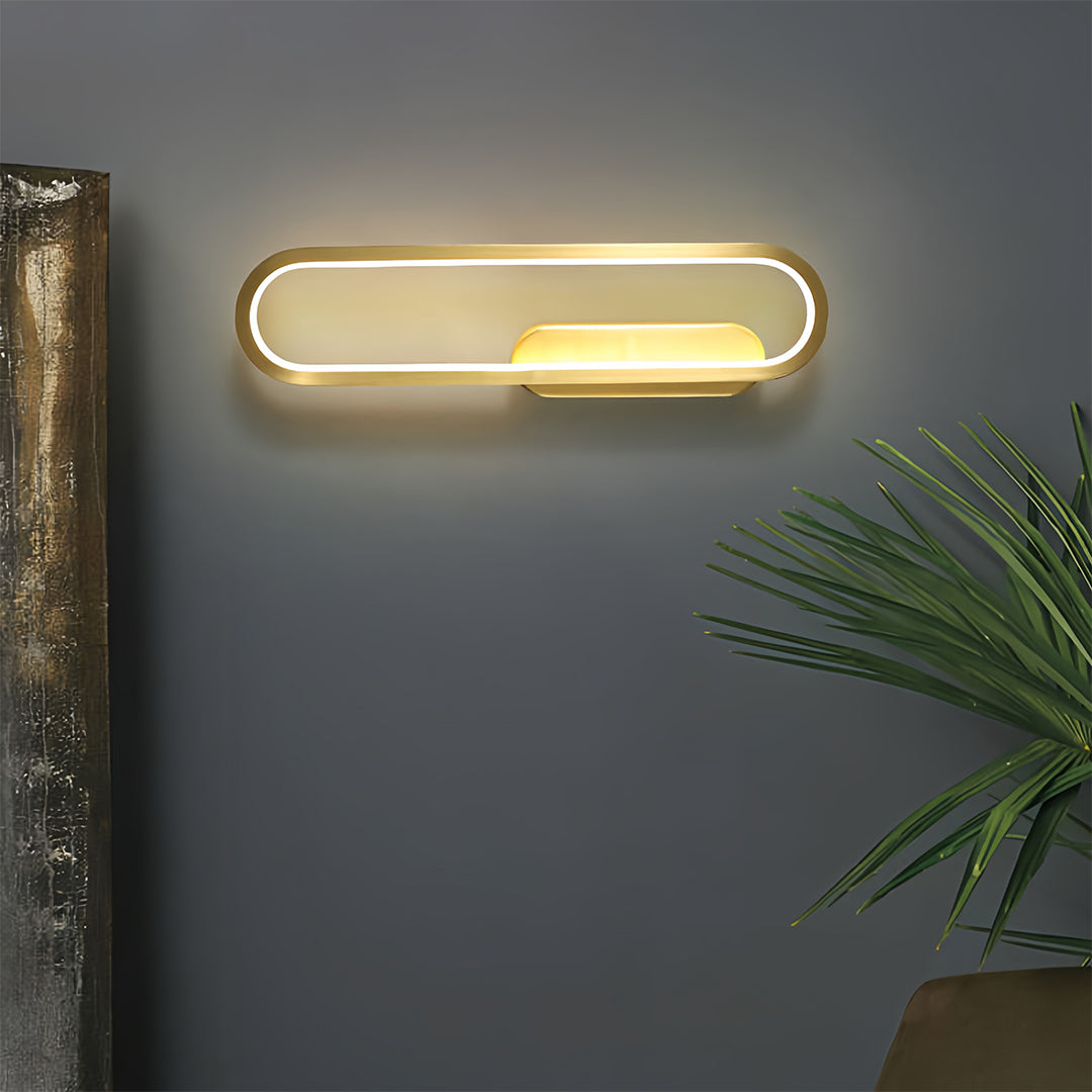 Minimalist Oval Ambient Wall Sconce — Aluminum, Silicone Shade, 19W LED 3000K, 15.75" Height