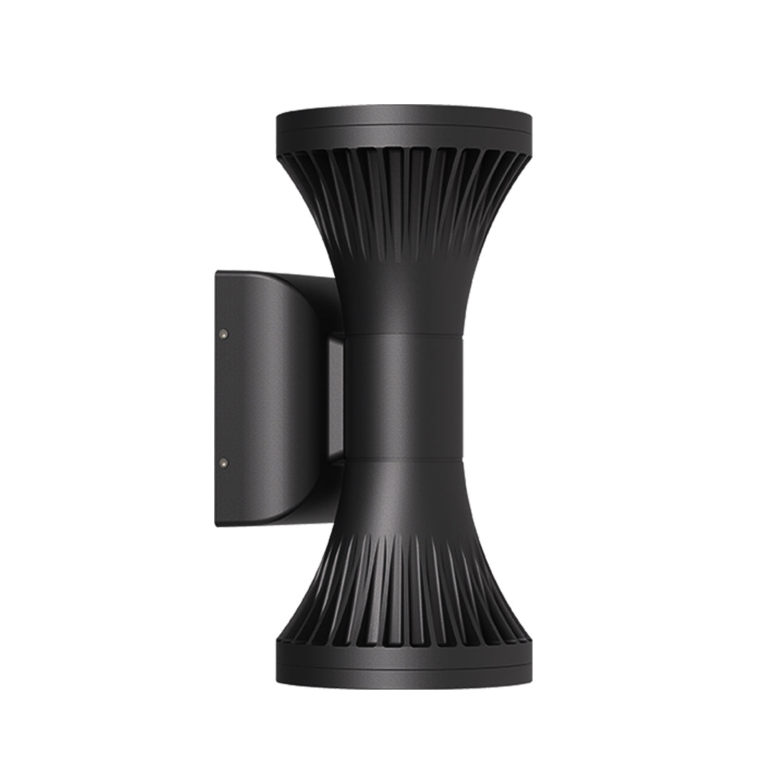 Minimalist Up/Down Outdoor Wall Sconce — Die-Cast Aluminum, Black, 6W/8W LED, IP65, Single or Double-Head