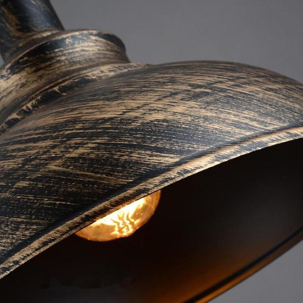 Vintage Semi-Globe Pendant Light — Metal, Industrial, 11" / 14" / 16", 59" Adjustable Cord