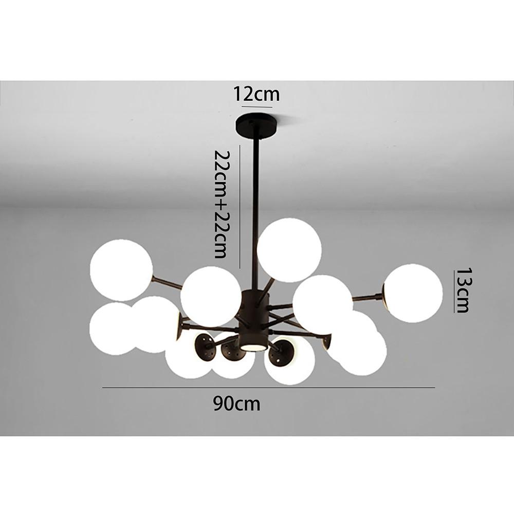 Cluster Chandelier with Nordic Glass Globes for Entryway