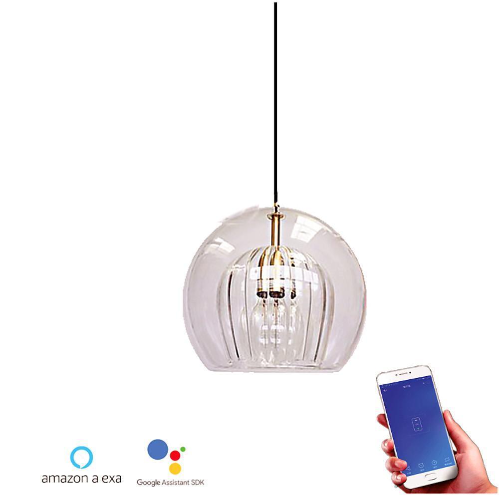 Glass Globe Mini Pendant — Copper, LED E27, 51" Adjustable Cord, 3000K / 6000K