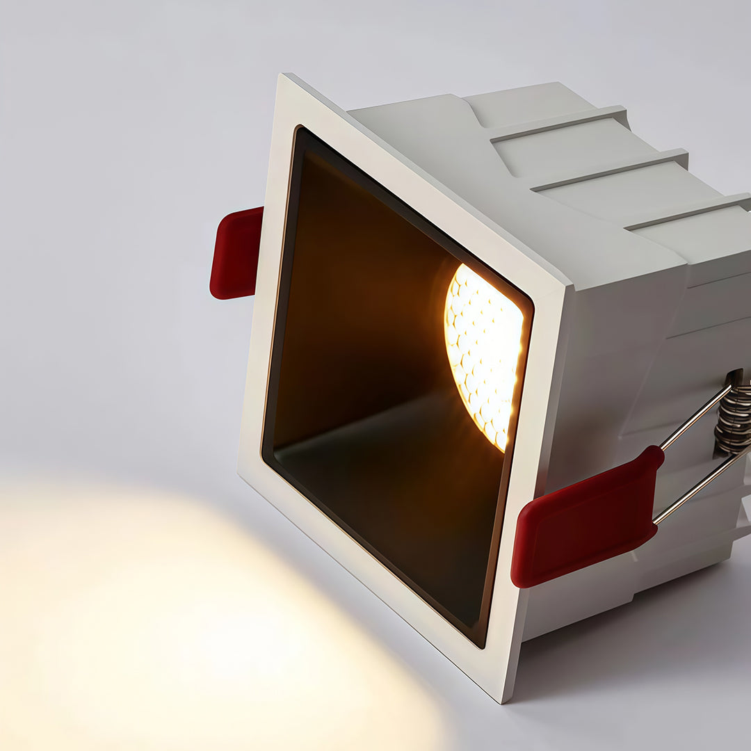 Square Linear Grid LED Recessed Downlight — Aluminum, Anti-Glare, 7W–24W, 3000K / 4000K / 6000K, Single or Double Head