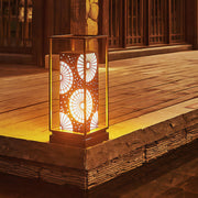 LED Bollard Light — Stainless Steel with Faux Marble Shade, Three-Color Dimming, IP54, 21.7"