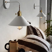 Funnel-Shaped Diffused Wall Sconce — Painted Metal, 1-Light LED, 9" Diameter