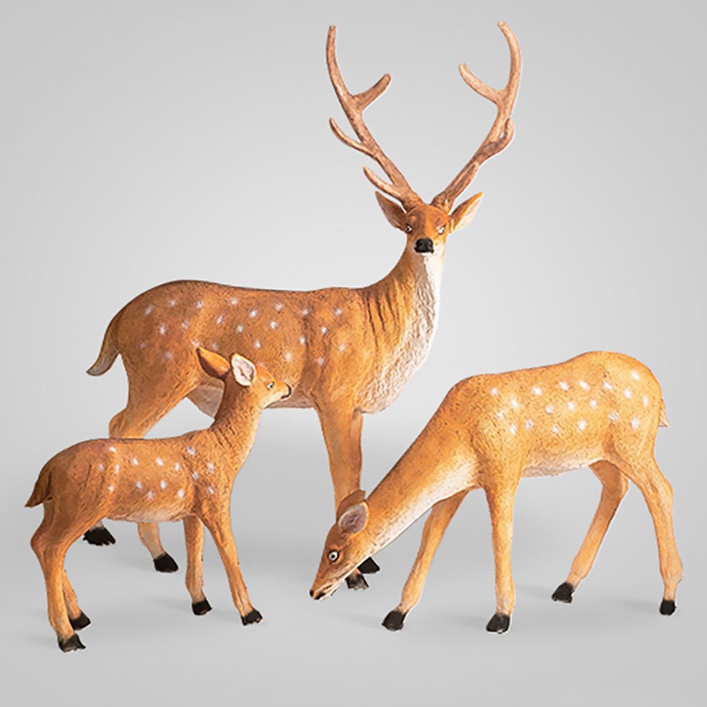 Sika Deer Novelty Outdoor Landscape Light — Resin, LED, 3000K Warm White, IP54, DC12V, 38" H