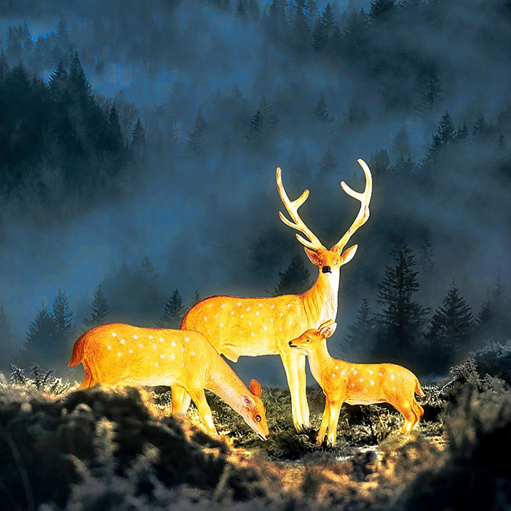 Sika Deer Novelty Outdoor Landscape Light — Resin, LED, 3000K Warm White, IP54, DC12V, 38" H