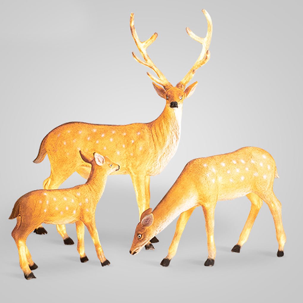 Sika Deer Novelty Outdoor Landscape Light — Resin, LED, 3000K Warm White, IP54, DC12V, 38" H