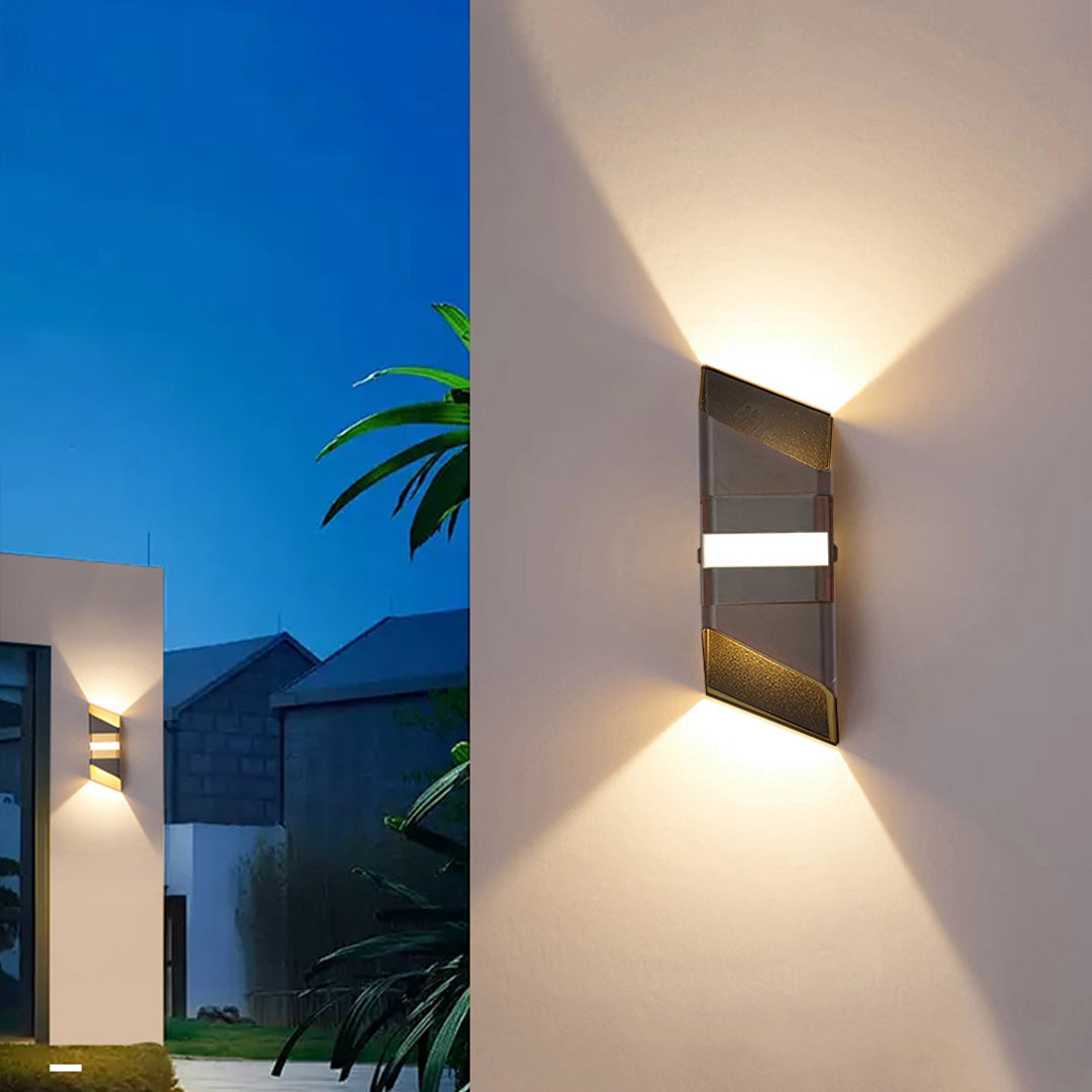 Outdoor Wall Lights with Square Tube Design for Up and Down Illumination
