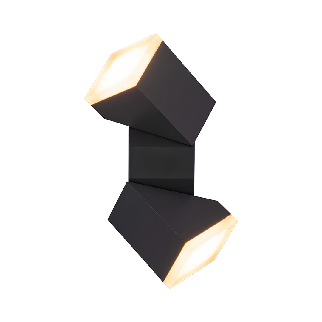 Black Outdoor Wall Sconce — Die-Cast Aluminum, 13W LED, 340° Adjustable, IP54, Motion Sensor Option