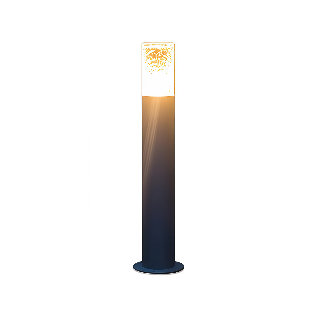 Industrial Outdoor Bollard Light — Aluminum, Gray, LED Warm White 3000K, 7W–20W, IP54, Hardwired