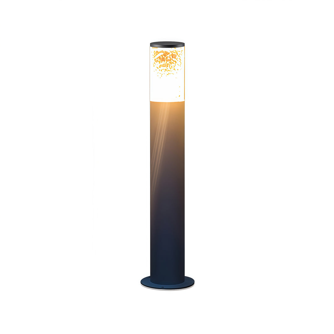 Industrial Outdoor Bollard Light — Aluminum, Gray, LED Warm White 3000K, 7W–20W, IP54, Hardwired